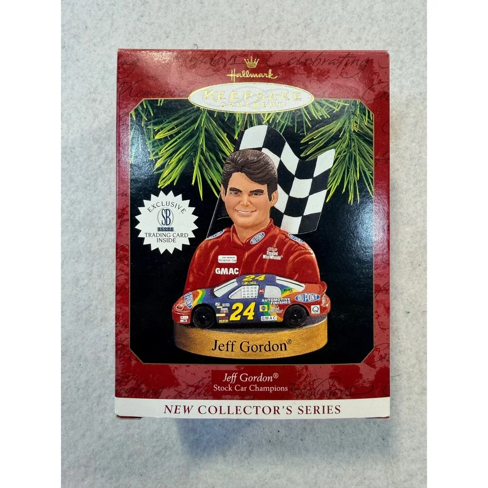 New Hallmark 1997 Jeff Gordon Stock Car Champions Ornament Series 1 Trading Card